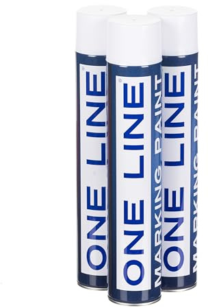STICK2 White Line Marker Spray Paint 750ml, 3 Cans | Fast-drying, high-visibility line marking paint for concrete, grass, asphalt, warehouses and sports pitches.