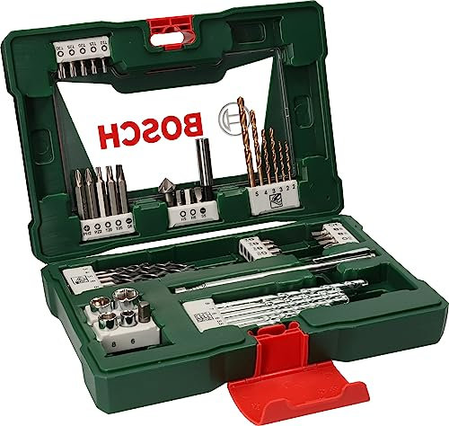 Bosch 48tlg. V-Line Titatium Bohrer und Bit Set (mit Magnetstab, für Holz, Stein und Metall, Zubehör Bohr- und Schraubwerkzeuge)