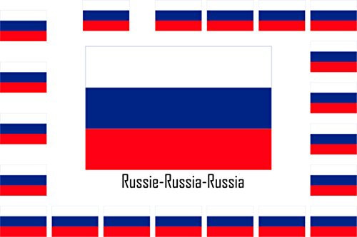 Sortiment 15 Aufkleber Vinyl Sticker flag Flagge russie-russia-russia