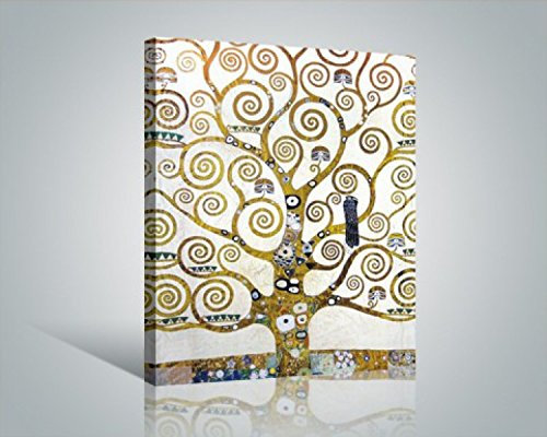 1art1 Gustav Klimt Poster Der Lebensbaum (Detail) Bilder Leinwand-Bild Auf Keilrahmen | XXL-Wandbild Poster Kunstdruck Als Leinwandbild 50x40 cm