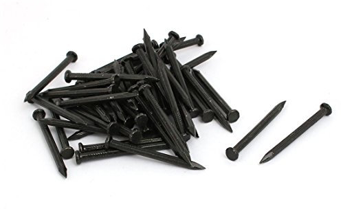 Sourcingmap Hardware Nails 3mm Shaft Dia 40mm Length Fiber Concrete Cement Wall Point Tip Nails Black 30pcs