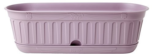 Bama 30950 Blumenkasten mit Untersetzer, Wasserspeicher, Lavendel, 49 x 18 x 15 cm