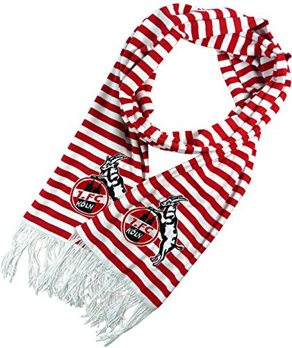 1. FC Köln Ringelschal dünner Schal mit Fransen Geißbock Fußball Fanartikel
