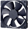 Fractal Design Dynamic X2 GP-12 PMW Computer Fan - Silent Fan - High Airflow – 120x120x25 mm – 2000RPM – FDB-Bearings – Trip Wire - Aerodynamically shaped struts - Black Edition (Single)