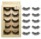 Falsche Wimpern 5 Paare, 3D Künstliche Wimpern Set, Wiederverwendbare natürliche Wimpern mit Wimpernpinzette (Bomb)