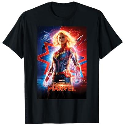 Captain Marvel Poster T-Shirt