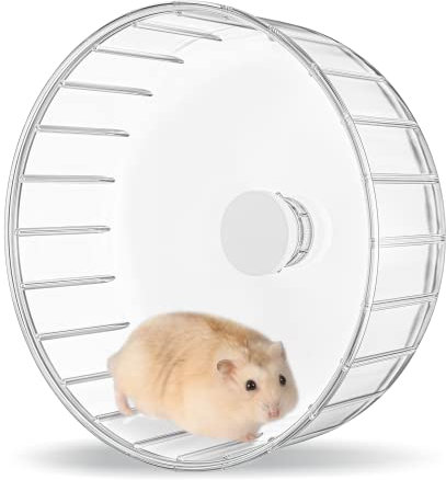 Bucatstate Hamsterrad, 18cm Laufrad Hamster Leise Hamster Spielzeug Transparent für Totoro Mouse Eichhörnchen Chinchillas Kleintier Haustier