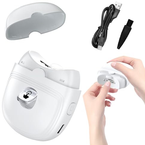 Coupe-Ongles électrique Automatique, Coupe Ongles Automatique Avec Lumière, Ciseaux à Ongles Automatique électrique USB, Portable Coupe Ongles Electrique, Coupe-Ongles électrique Rechargeable