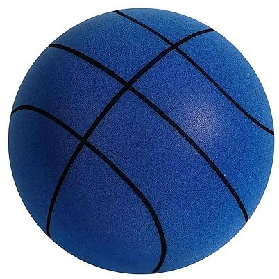 The Handleshh Silent Basketball, Lautloser Basketball für den Innen- und Außenbereich, Leises Trainingsschaumball, Schaumstoff-Basketball, Bouncing Mute Ball, Leicht zu greifen (Blau, 24cm)
