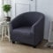 Surwin Sesselbezug Elastische Sesselschoner, Einfarbig Sesselüberwurf Universal Chair Schonbezug Sofabezug für Clubsessel Lounge- & Cocktailsessel (One Size,Dunkelgrau)
