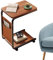 Frfik Beistelltisch C-förmig,C-förmiger Sofa-Beistelltisch - C Tisch mit Rollen - Beweglicher Couch-Beistelltisch, 2-stufiger Schlafsofa-Beistelltisch für Zuhause, Wohnzimmer und Schlafzimmer