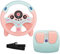 RedCrab Volant Jouet Enfant avec Frein et Pédale D'accélérateur, Simulateur de Conduite Voiture 360°de Rotation pour Enfants avec Lumière, Fonction Sonore et Musicale, Jouet Éducatif Cadeau (Rose)
