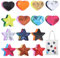 Oruola 28pcs Sequin Iron on Patches for Clothing,Shiny Heart Star Embroidered Patch Applique Embellishments,Sequin Fabric Iron on Patches for Jackets Jeans Shoes Bags Hats Decoration DIY Crafts