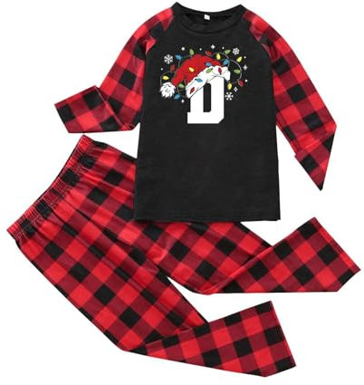 MOVAWAKY Ensemble Pyjama NoëL Famille,Ensemble Noel Pyjama Noel Carreaux Pyjama Pere Noel Garcon Vetement De Noel Femme Tenue De Fete Femme Noel Costume De Noel Homme