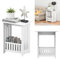 AutoBaBa Narrow Bedside Table White Bedside Cabinet Wooden Nightstand Side End Table with Open Compartment, Sofa Side Table Storage Unit for Bedroom/Living Room/Small Space, 22 x 34 x 40cm