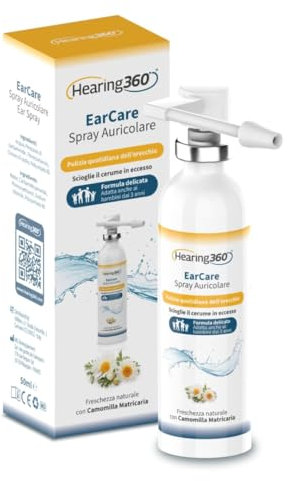 Hearing360 Spray limpiador de oídos para auriculares, elimina el tapón de cerumen, botella de 50 ml