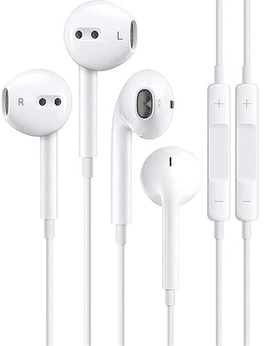 2 Pack Écouteurs pour iPhone, Intra-Auriculaires pour iPhone, Casque Filaire avec Microphone et Contrôle du Volume Compatible avec iPhone 14 Pro/14/13 Pro/13/12 Pro/12/11 Pro/11/X/XR/XS/XS Max/8P/7P