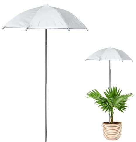 Baoblaze Pflanzenschirm, Gartenschirm, Vielseitiger Pflanzen-Schattenschutz, Sonnenschutz für den Innenhof im Freien, Sonnenschirme für Garten Pflanzer, Silber