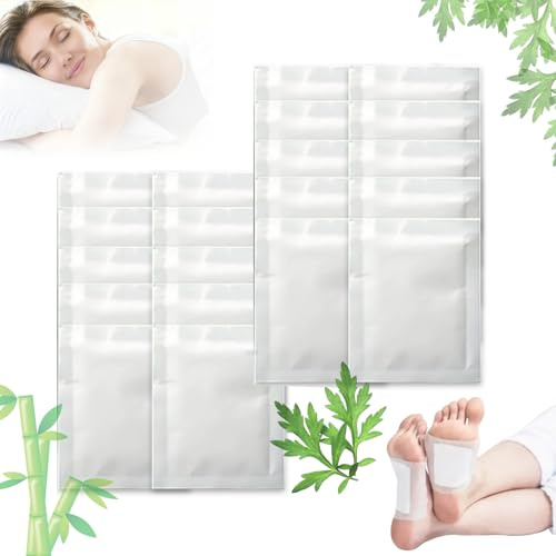 20 stycken degiftplåster fötter avgiftning nikotinell plåster | 100 % Patch Detox Pieds Naturel Degiftplåster Deep Clean Foot Pads för att förbättra sömnkvaliteten