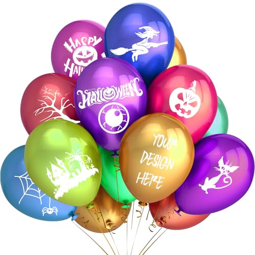 Personalisierte Luftballons, personalisierte Luftballon mit einfarbigem Logo und Text, Luftballon mit Ihrem eigenen Design, für Geburtstagsfeiern, Weihnachten, Hochzeiten (Stil 1)