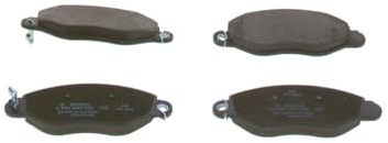 Bosch BP373 - Brake Pads Car Front Axle - Bosch Quality - Reduced Noise and Dust - ECE-R90 Certified - Copper-Free - 1 Set of 4 Pads - With Accessories