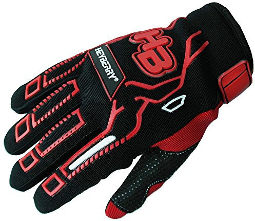HEYBERRY Motocross MTB MX Handschuhe schwarz rot Gr. M