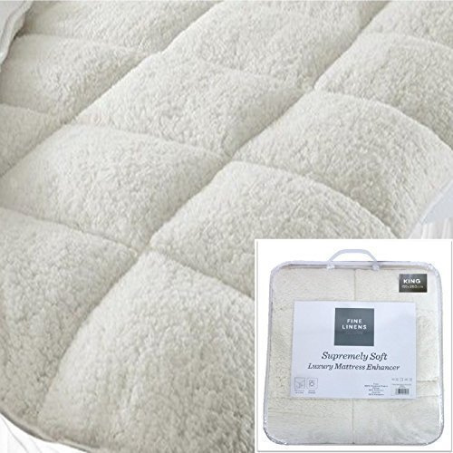 Luxury Super Soft Warm Teddy Fleece Mattress Topper Enhancer Bedding 3 Sizes (King Size)