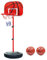 PELLOR Mini Panier de Basket Enfants avec Ballon Pompe Ajustable Mobile sur Pied Jouet Stable Portable Réglable Interieur et Extérieur