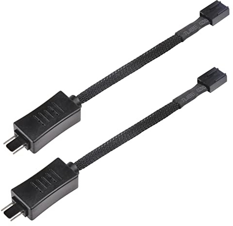 SilverStone SST-CPF05 - 2x 10cm PWM Fan Reducton Cable, Black Sleeved Braded