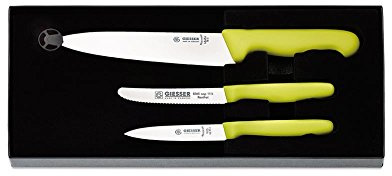 Johannes Giesser Messerfabrik Kochmesser-Set 3-TLG Messer, Grau, M