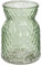 Textured Green Glass Flower Bud Vase Jar Home Decoration Decor Ornament