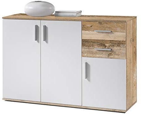 möbelando Kommode Mehrzweckschrank Sideboard Schrank Standschrank Freida II Old Style hell