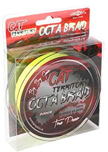Mikado Geflochtene Schnur CAT Territory Octa Braid Wels Wallerschnur 0,40mm-0,70mm stark! (150m/0,40mm/43,20kg/gelb)