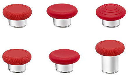 EASEGMER Elite Series 2 Swap Thumbsticks – 6-in-1 Metall-Daumensticks für Xbox One Elite Series 2 Controller & Elite Series 2 Core – Rot