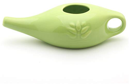 Merkts 250 ml Keramik-Nasen-Waschtopf Nasenreinigung, professionelle und bequeme Nasenspülung, Yoga, Nasenreinigung, Grün