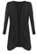 Ladies Hanky Hem Jersey Open Waterfall Boyfriend Women Plus Size Cardigan Top Full Long Sleeve Floaty Duster Jacket Coat Blazer UK (Black, 16)