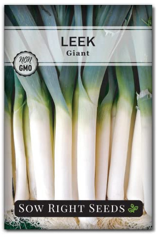 Sow Right Seeds - Giant Leek Seeds for Planting - Non-GMO Heirloom Packet with Instructions to Plant and Grow an Outdoor Home Vegetable Garden - Large Green Chive Onion - Cook Asian Cuisine (1)
