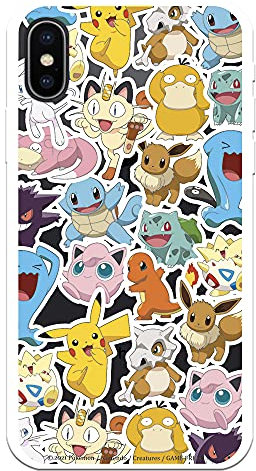 LA CASA DE LAS CARCASAS Schutzhülle für iPhone X - XS, offizielles Pokémon-Muster. Wählen Sie das Design, das Ihnen gefällt, für Ihr iPhone X - XS