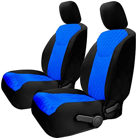 FH GROUP Passgenaue Sitzbezüge für Jeep Wrangler JK 4-Türer für Baujahre 2007–2018, Neopren und Neosupreme Vordersitzbezüge, wasserabweisend, Blau