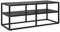 SKM Mobile Porta TV Nero con Vetro Marmo Nero 100x40x40 cm