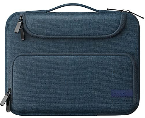 MoKo Bolsa de Tableta de 9-11 con Asa y Multibolsillos Compatible con Galaxy Tab S9 11 2023,iPad Pro 11 M2 2022-2018,iPad 10 10,9 2022,iPad Air 5 10,9 2022,iPad 9/8/7 10,2,Tab S8 11, Añil