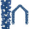 vidaXL Christmas Garland with LED Lights, 5m Blue, Flexible and Durable PVC Material, Ideal for Stair Handrails, Doors, Walls, or Christmas Tree Decoration