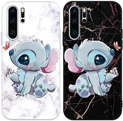 [2 Stück] Schutzhülle für Huawei P30 Pro Hülle 6,47,Karikatur Anime Case mit Niedlich Muster Design Cover Weiche Stoßfest TPU Silikon Handyhülle für Huawei P30 Pro