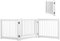 Maxmass Wooden Pet Gate, 3/4 Panels Freestanding Dog Gate with 360°Hinges & Lockable Door, Folding Safety Fence for Stairs Doorway (3 Panels: 207x61cm, White)