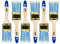 Hardy Flachpinsel Serie 42 zum Malen mit Acrylfarben und Lacken Effizient und gleichmäßig deckend Synthetikborsten und Holzstiel 6er Set Breite 50mm