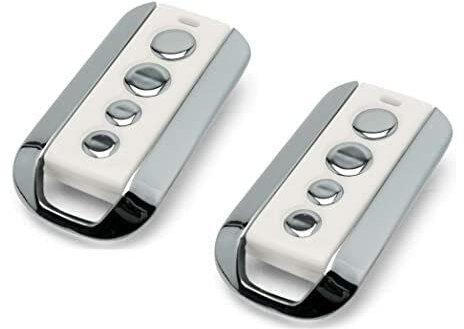 Allotech Pack de 2 Télécommandes Portail Et Porte De Garage 4 Canaux 433 MHz Compatible avec Télécommande Avidsen 104250, 104251, 104350, 654100, 654300, BLYSS 433MHZ, ASTRELL 614701