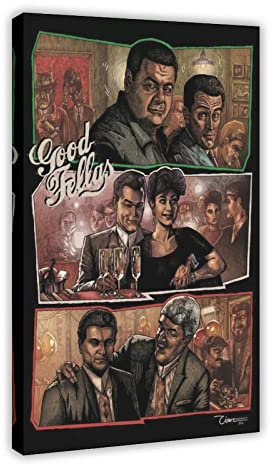 SORECI GoodFellas Martin Scorsese Filmposter 10 Leinwandposter Wandkunst Dekor Druck Bild Gemälde für Wohnzimmer Schlafzimmer Dekoration Rahmenstil 20 x 30 cm