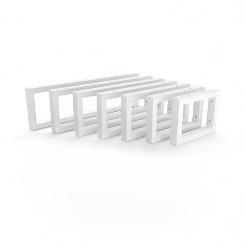 HEVVA RHEIN Lot de 2 supports de lavabo de 15 cm de haut 20/25/30/35/40/45/50 cm | Support de lavabo à poser | Support de lavabo à poser | Support pour charges lourdes, console murale, plaque de