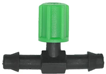 DRIPALIA Llave de Paso microtubo - Válvula de Cierre para Microtubos de 4 mm - Color Negro y Verde - Accesorios de Riego por Goteo - Ideal para Unir Diferentes Tramos 15 Unidades