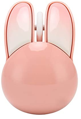 LenTLy Mouse Kawaii, Mouse Silenzioso con Portata Effettiva di 33 Piedi, Design Simmetrico con 3 Pulsanti per Ufficio per Ragazze (Rosa)